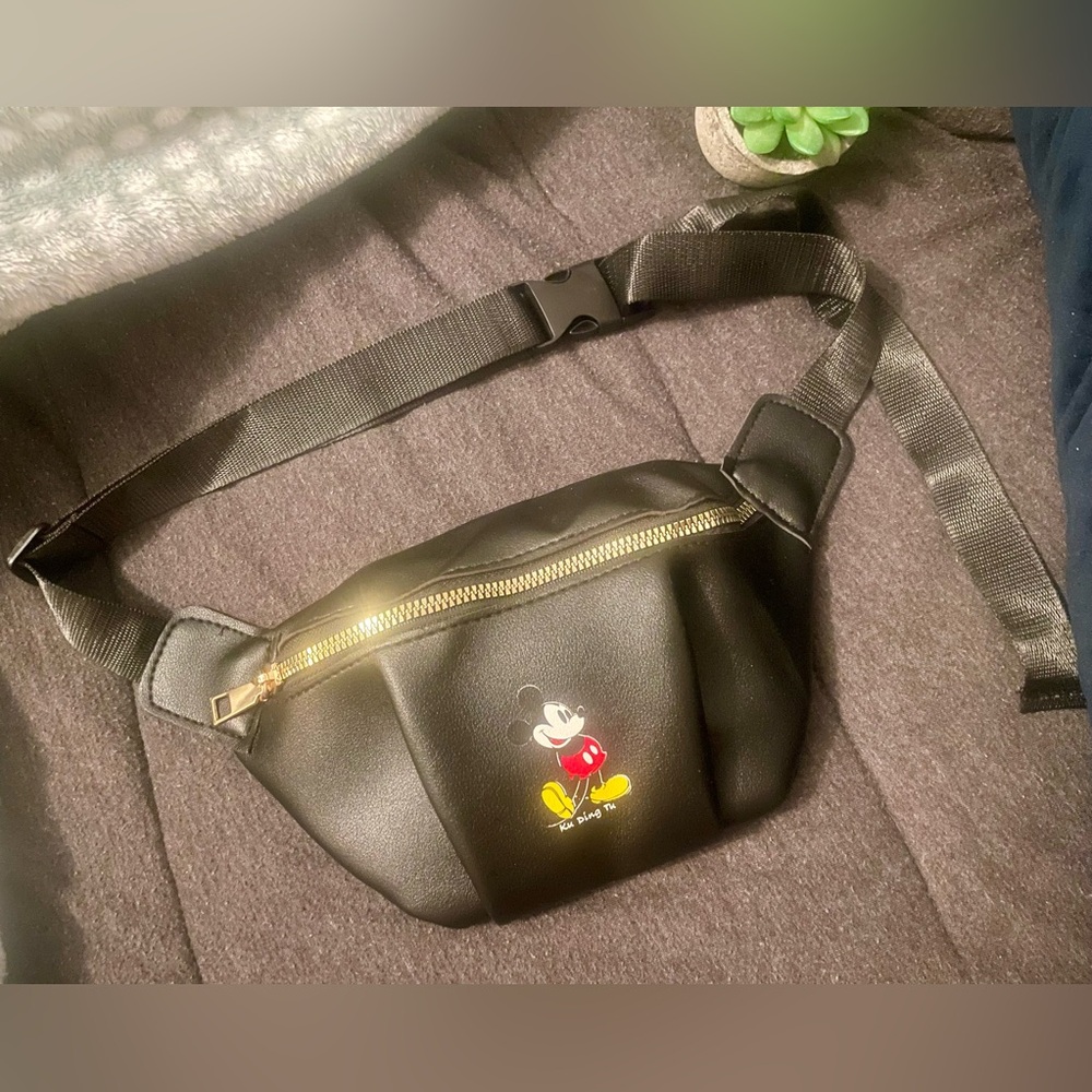 Mickey Mouse Fanny Pack Tote Belt Bag with Necklaces